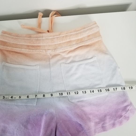 Saturday Sunday by Anthropologie Ombre Terry Cloth Drawstring Lounge Shorts XS - Picture 2 of 13